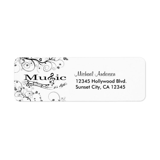 Muziek is leven etiket (Voorkant)