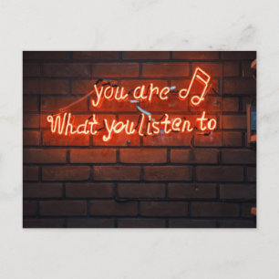 Muziek is leven, jij bent wat je luistert naar Neo Briefkaart