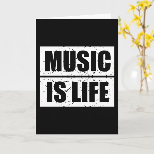 Muziek is leven kaart (Gele Bloem)