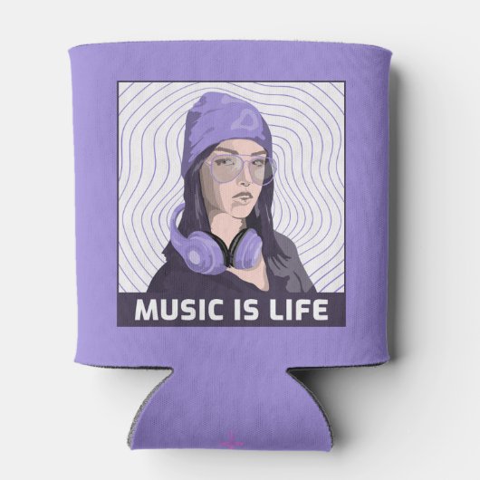 Muziek is leven Koelbox - Lavender Edition Blikjeskoeler (Achterkant)