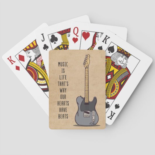 Muziek is leven pokerkaarten (Achterkant)