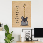 Muziek is leven poster (Thuiskantoor)