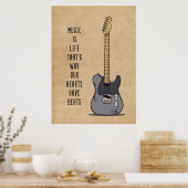 Muziek is leven poster (Keuken)
