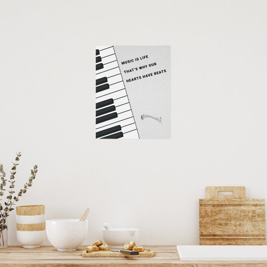 Muziek is leven poster (Keuken)