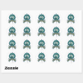 Muziek is leven ronde sticker (Vel)