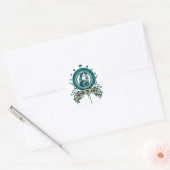 Muziek is leven ronde sticker (Envelop)