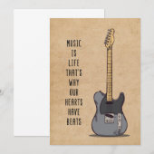 Muziek is leven save the date (Voorkant / Achterkant)