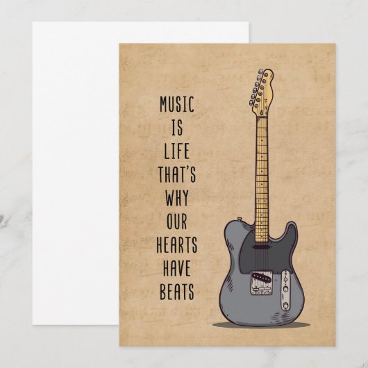 Muziek is leven save the date (Voorkant / Achterkant)