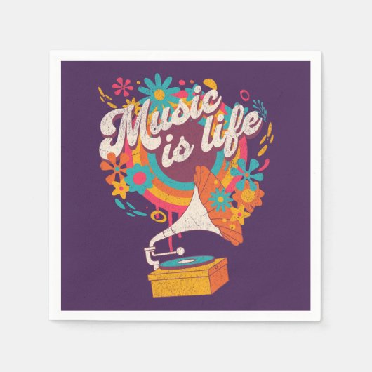 Muziek is leven servet (Voorkant)