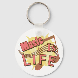 Muziek is leven sleutelhanger