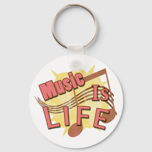 Muziek is leven sleutelhanger (Voorkant)