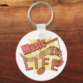 Muziek is leven sleutelhanger (Voorkant)