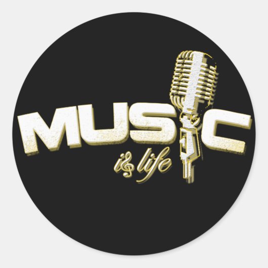 Muziek is leven Stickers (Voorkant)