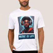 Muziek is leven t-shirt (Voorkant)