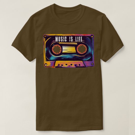 Muziek is leven t-shirt (Design voorkant)