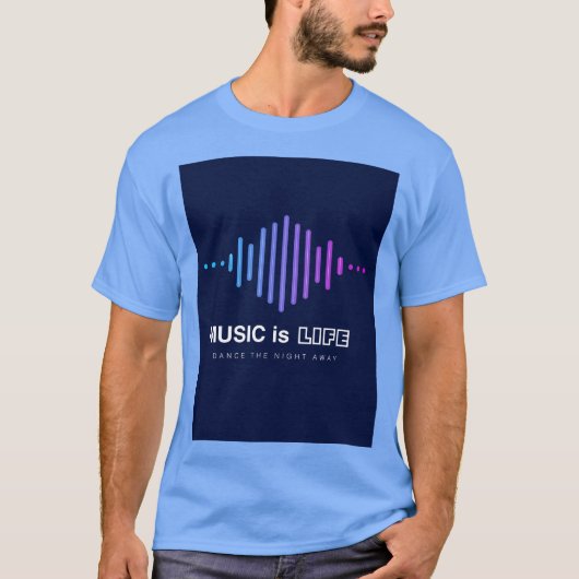 Muziek is leven t-shirt (Voorkant)