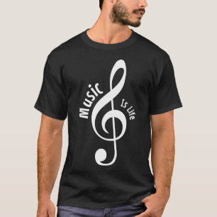 Muziek is leven t-shirt