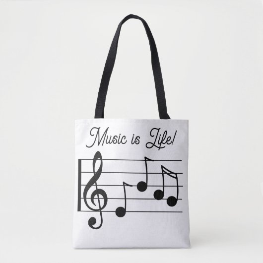 Muziek is Leven! Tote Bag (Voorkant)