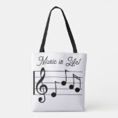 Muziek is Leven! Tote Bag (Achterkant)