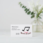 Muziek is levensmuziek visitekaartje (Staand voorkant)