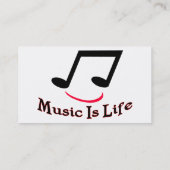 Muziek is levensmuziek visitekaartje (Achterkant)