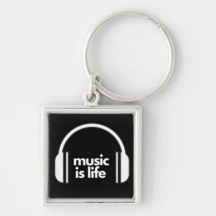 Muziek is levenstoetsenbord sleutelhanger