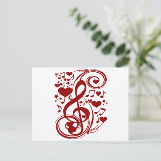 Muziek is liefde_ briefkaart (Staand voorkant)