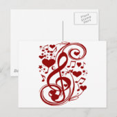 Muziek is liefde_ briefkaart (Voorkant / Achterkant)