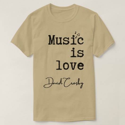 Muziek is liefde t-shirt (Design voorkant)