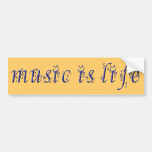 muziek is life copie bumpersticker