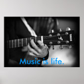 Muziek is Life Guitar poster (Voorkant)