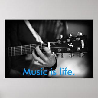 Muziek is Life Guitar poster