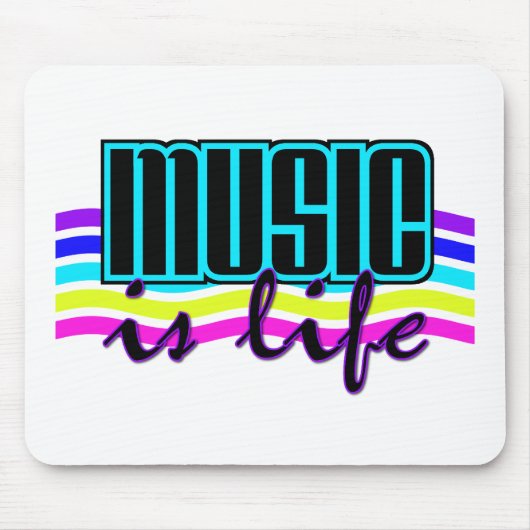 Muziek is Life mousepad Muismat (Voorkant)