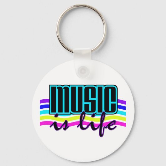 Muziek is Life sleutelhanger (Voorkant)