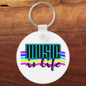 Muziek is Life sleutelhanger (Voorkant)