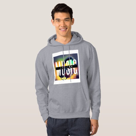 Muziek is Life Sweatshirts Hoodie (Voorkant volledig)