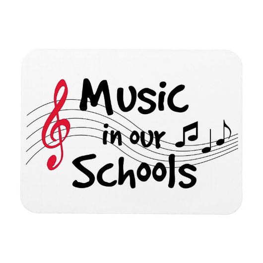 Muziek is magnetische flexibele magneet (Horizontaal)