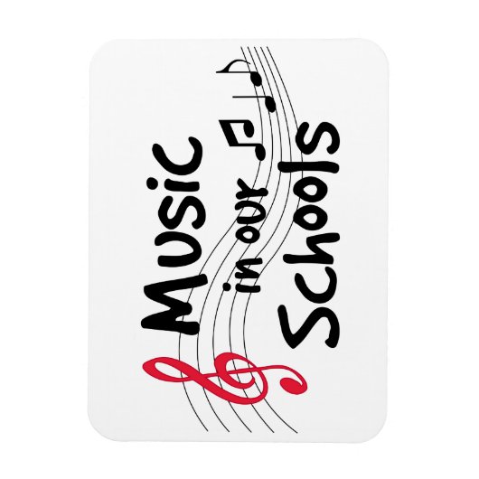Muziek is magnetische flexibele magneet (Verticaal)