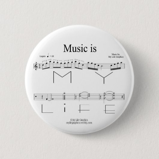 Muziek is mijn Button (Voorkant)