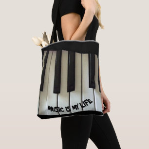 Muziek is mijn Canvas tas