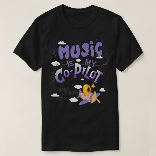 Muziek is mijn CoPilot T-shirt (Design voorkant)