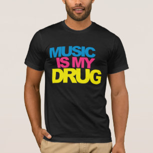 Muziek is mijn drugs t-shirt