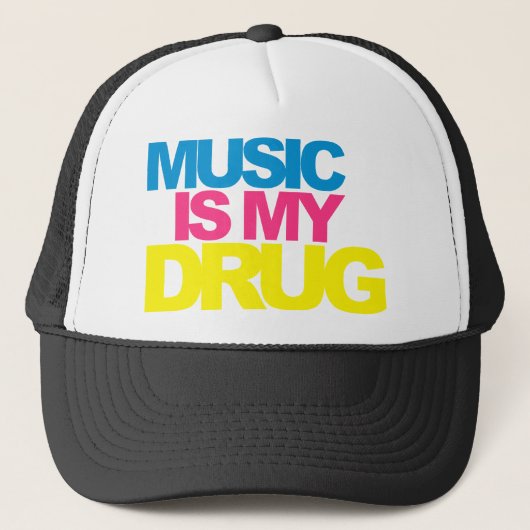 Muziek is mijn drugs trucker pet (Voorkant)
