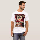 Muziek is mijn eerste liefde t-shirt (Voorkant volledig)