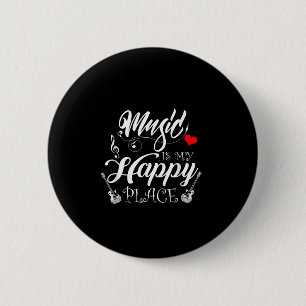 Muziek is mijn favoriete Motivatie levensritme Sa Ronde Button 5,7 Cm
