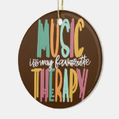 Muziek is mijn favoriete Therapieconoom Keramisch Ornament (Links)