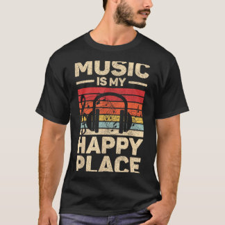 Muziek Is Mijn Gelukkige Plaats Muzikant Outfit Ed T-shirt