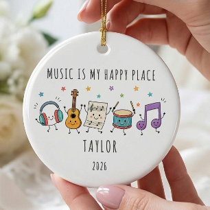 Muziek is mijn geluksplek Kinderen Ornament