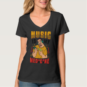 Muziek is mijn geneeskunde Muziek T-shirt