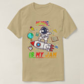 Muziek is mijn jam Astronaut Terug naar School ver T-shirt (Design voorkant)